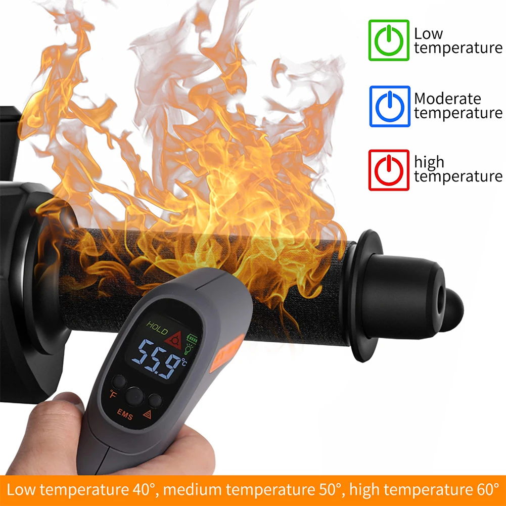 

12V Winter Waterproof Motorcycle Electric Heated Handle Grip with 3 Temperature Adjustable Suitable for ATV Scooter Accessories