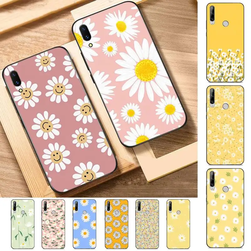 

Flowers Daisy Smile Phone Case for Huawei Y 6 9 7 5 8s prime 2019 2018 enjoy 7 plus