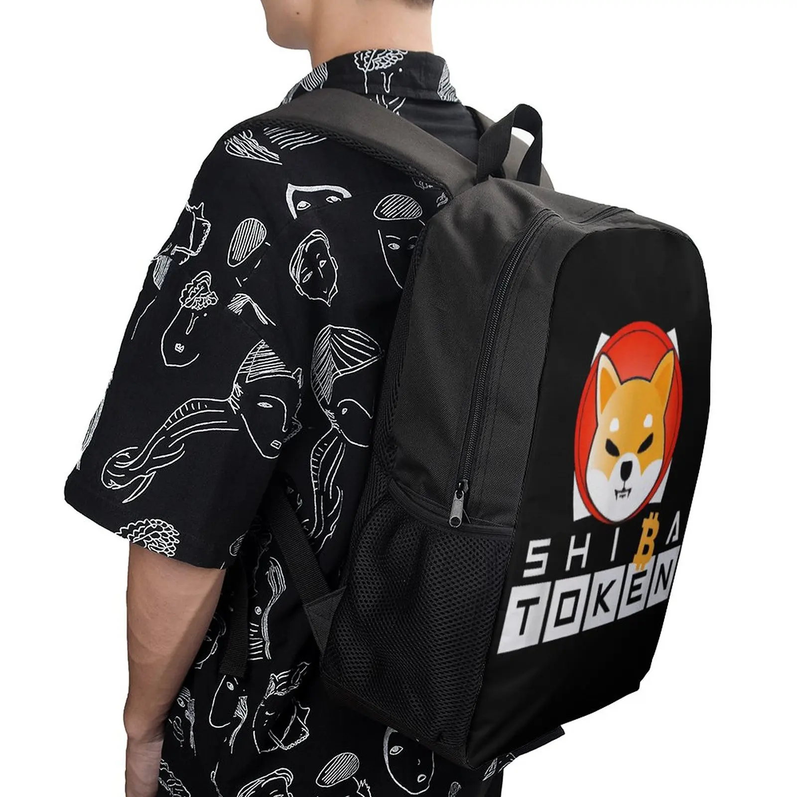 

17 Inch Shoulder Backpack Shiba Inu To The Moon Token Shib Coin Crypto Hodler Shiba Inu Token Crypto Coin Cryptocurrency Secure