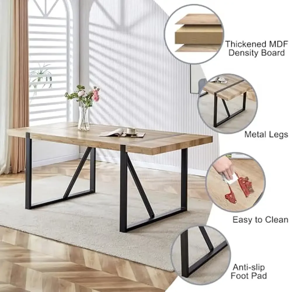 Набор обеденных столов из 8 предметов современный деревянный прямоугольник