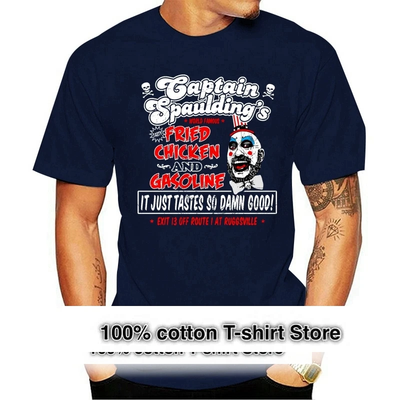 Captain Spauldings Fried Chicken T Shirt Men Tee Rob Zombie The Devil Rejects