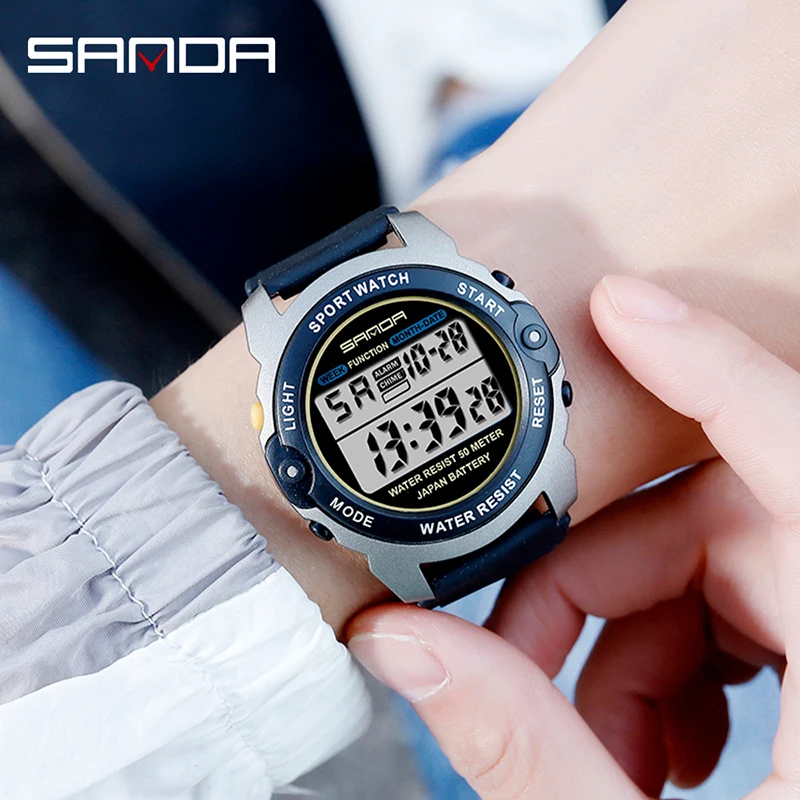 SANDA Sports Women Watches Fashion Casual Waterproof LED Digital Watch Female Wristwatches For Women Clock Relogio Feminino 6003 enlarge
