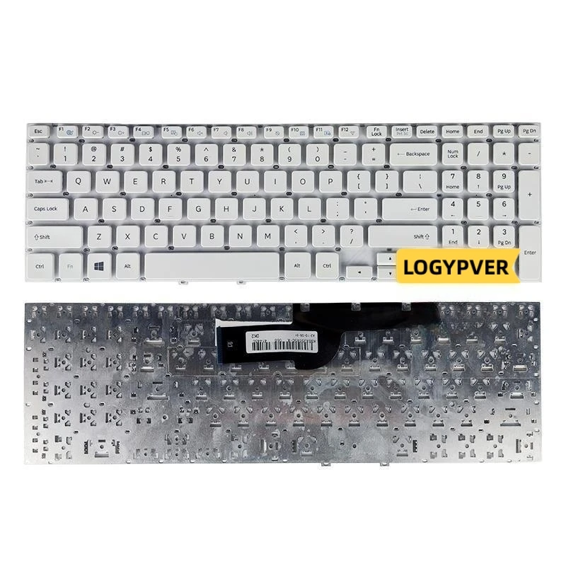 Клавиатура LOGYPVER для ноутбука Samsung черная белая