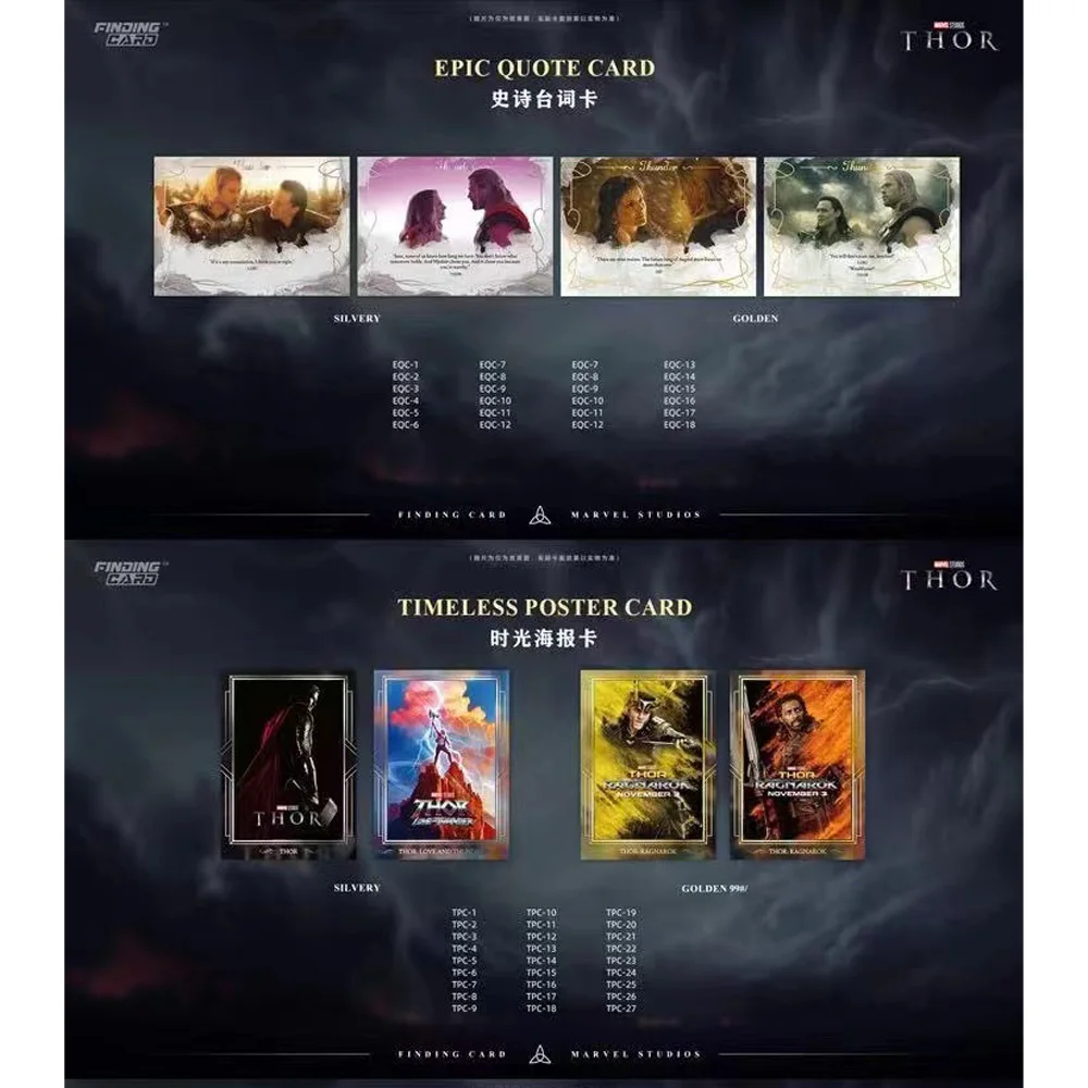 Оригинальная карта фирмы Marvel Thunder коллекционные карты Мстители Герои Тор Локи