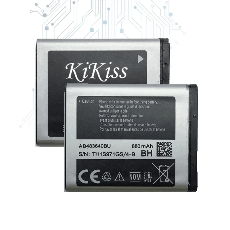 Аккумулятор AB 483640 БУ 880 мАч для Samsung J600 J608 C3050C S7350C F619 C3050 E740 E748 F110 F118 G618 L600 L608 B3210 M519