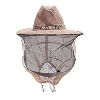 1 pcs anti bee hat beehive beekeeping cowboy hat mosquito bee insect net veil head face protector beekeeper equipment