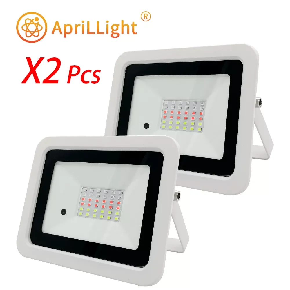 

NEW2023 2pcs RGB Led Flood Light 20W 30W 50W 100W AC220V/110V IP68 Waterproof Outdoor Lighting Reflector Projector Spotlight Wal