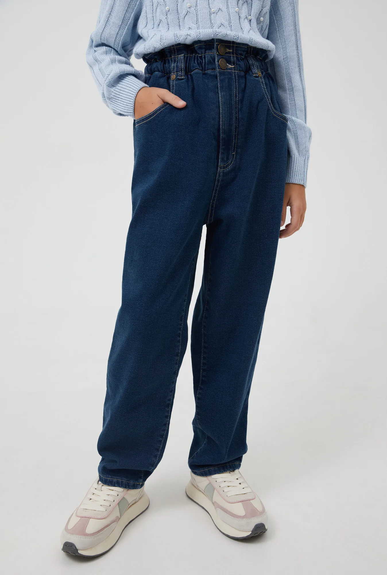 Джинсовые брюки утепленные для девочек Acoola |