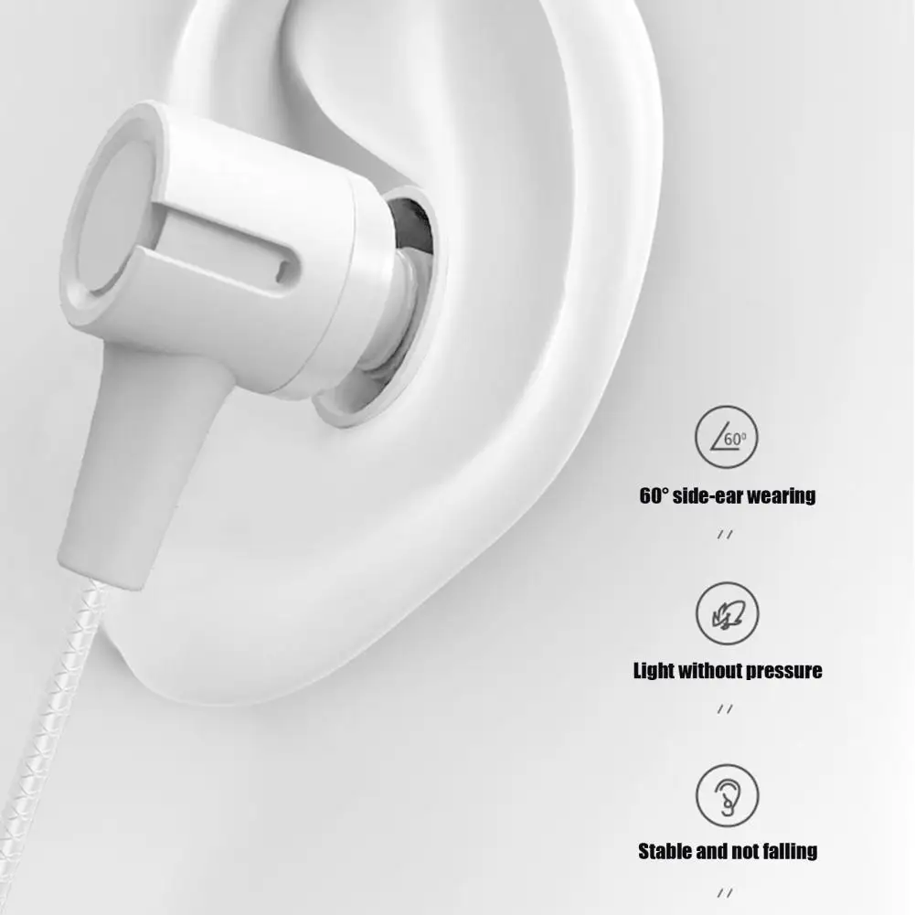 

L201 Wired Earphone In-ear Powerful Bass Earphones 3.5mm Stereo Earbuds Gaming Headset with Microphone for Mobile Phone