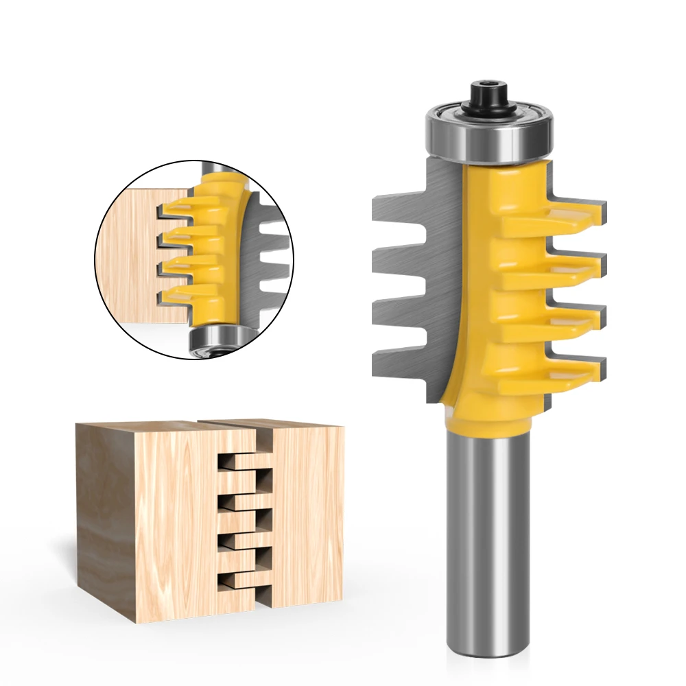 

1/4"1/2Shank Finger Joint Glue Router Bit Milling Cutter Mortaise Tenon knife Cone router bits for wood woodworking tools fraise