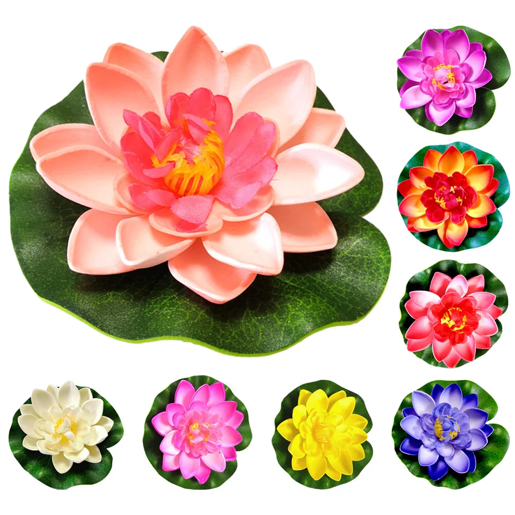 

Floating Flowers Pond Decor Artificial Pool Decorative Props Ponds Plants