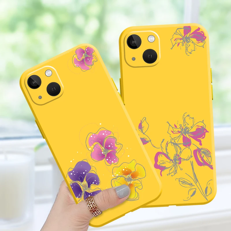 

Beautiful Flowers Colorful iPhone Case For iPhone 11 13 12 Xr SE 7 X XR 12 Xs Max 6s ProMax 8 Plus 2020 Mini 6 Cover Mirror