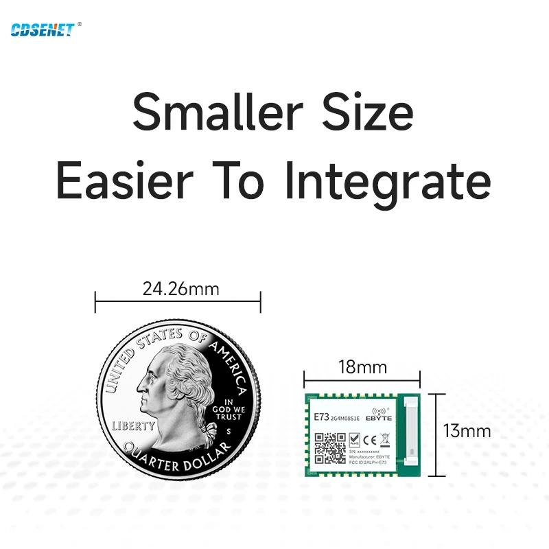 NRF52833 BLE 5 1 RF модуль 2 4 ГГц сетчатая нить ZigBee 8dBm CDSENET E73-2G4M08S1E для UAV Умный дом