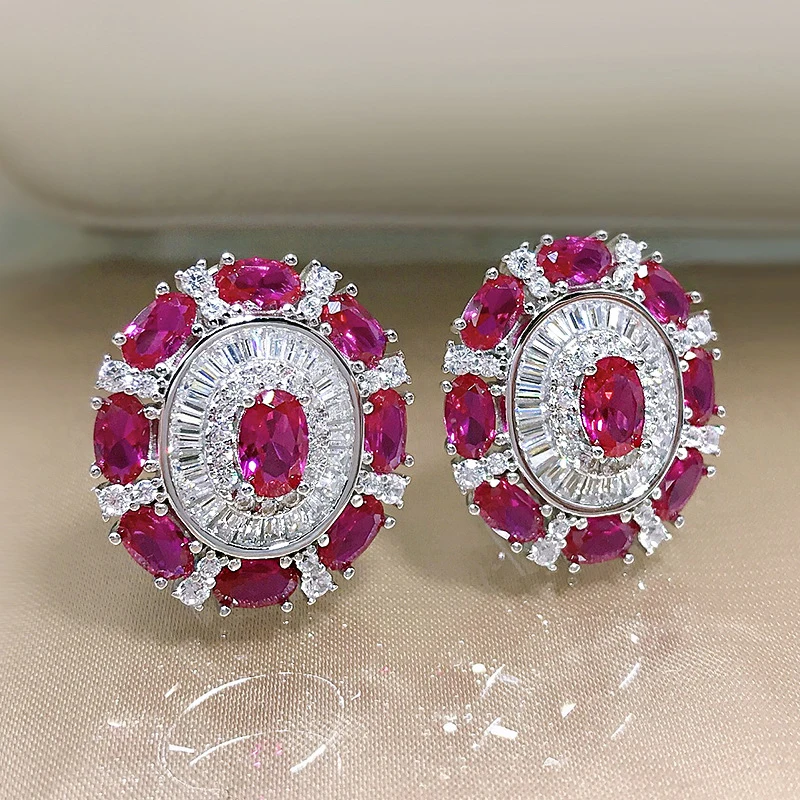 

Женские серьги-гвоздики из серебра 100% пробы, 4 Х6 мм