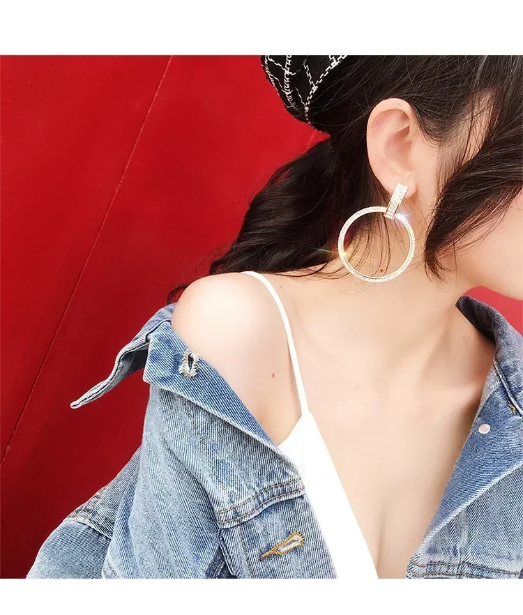 Простые индивидуальные универсальные ювелирные изделия 2 цвета серьги с