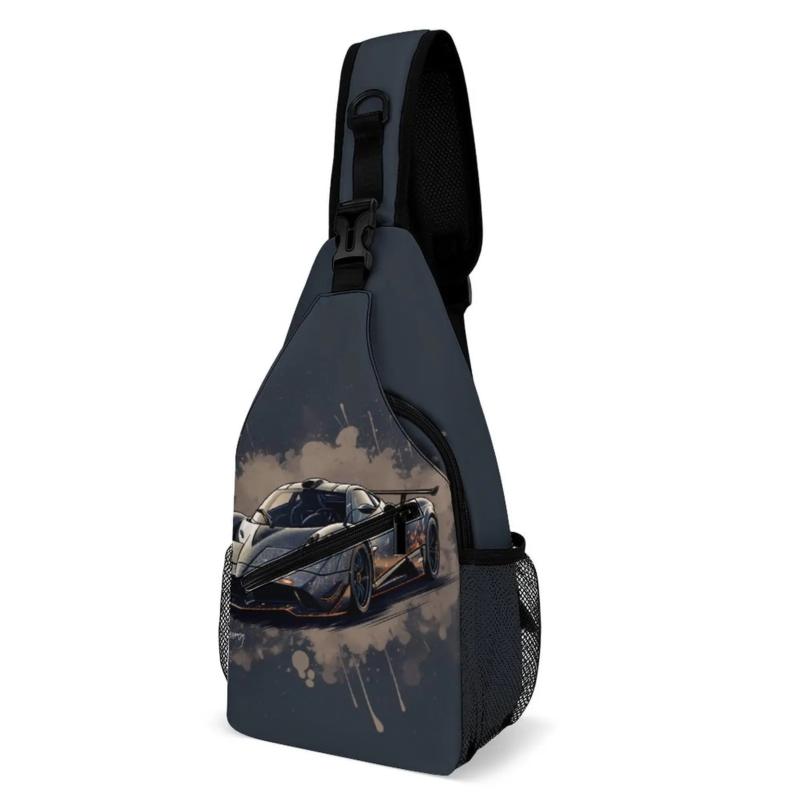 

Speed Sports Car Chest Bags Male Graphic Cartoon Designer Shoulder Bag Cool University Crossbody Bag Sport Fishing Sling Bags