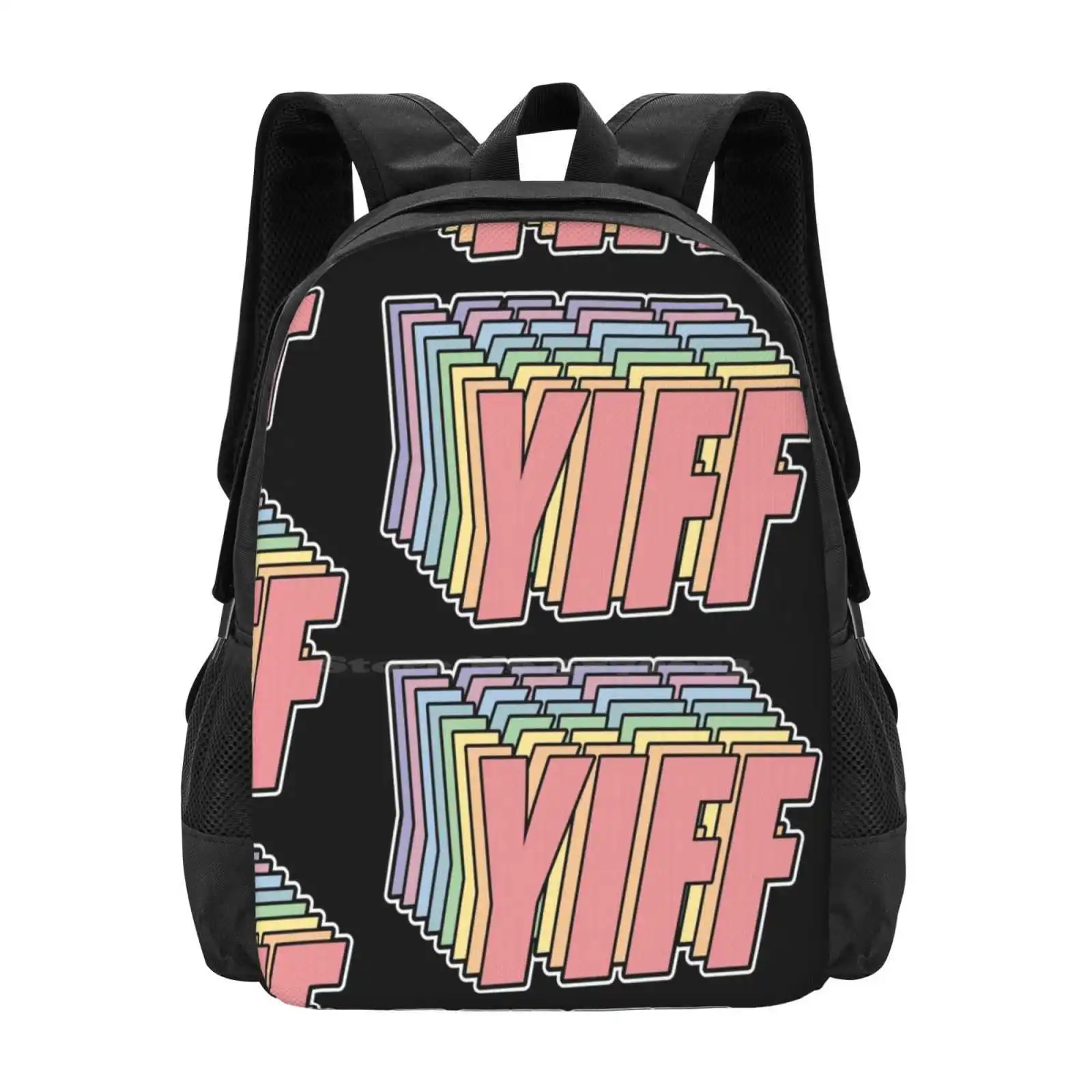 

Rainbow Yiff Pattern Design Bag Student'S Backpack Yiff Furry Fandom Furries Cringe Culture
