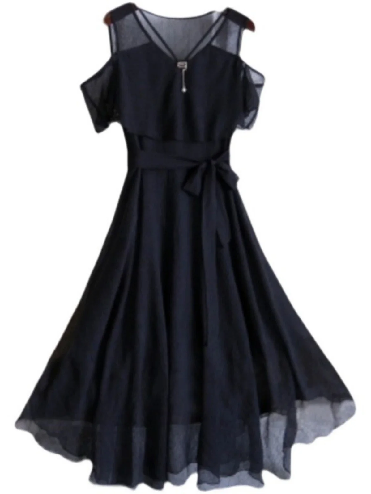 Женское платье Grace из шифона чёрного цвета