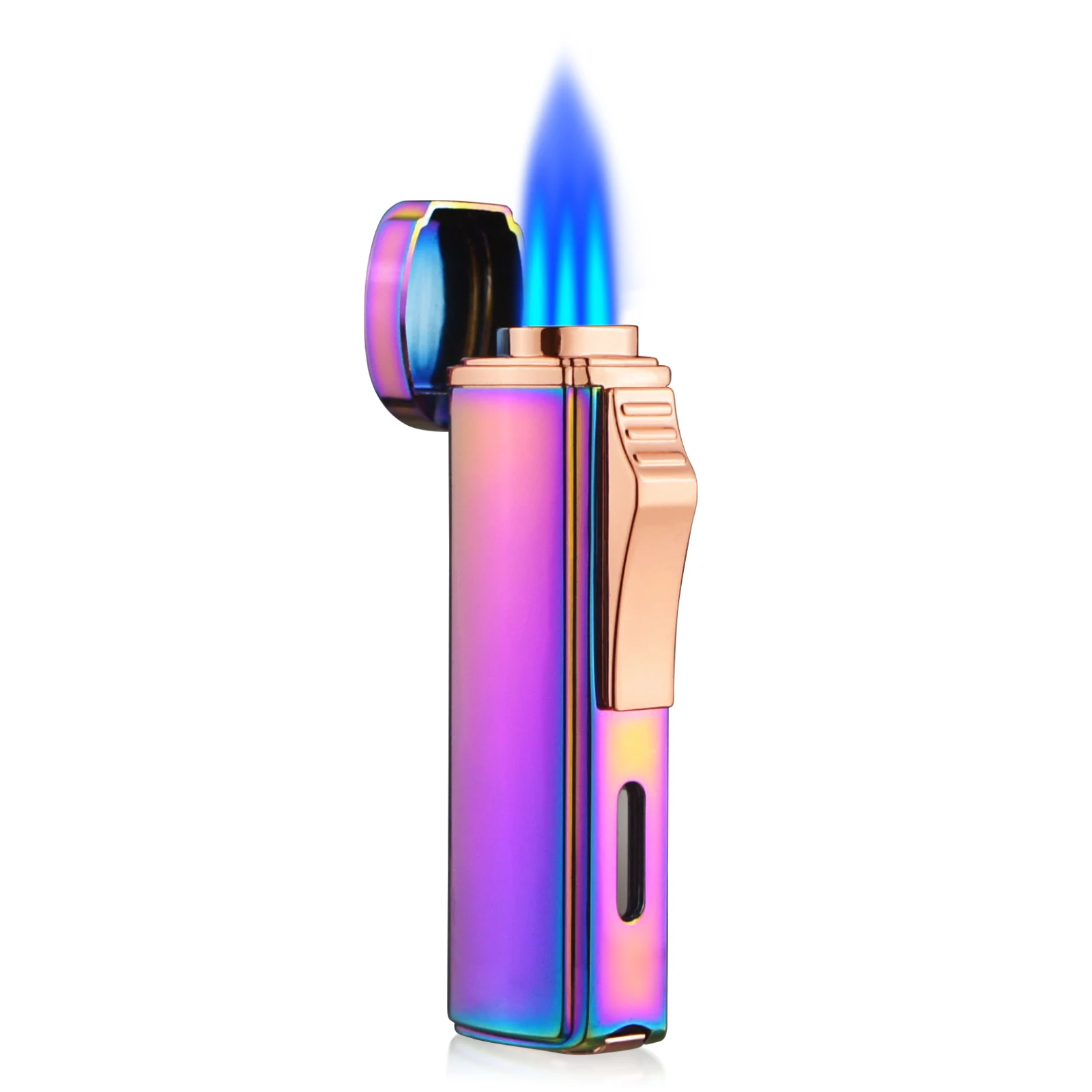 

3 Jet Torch Cigar Lighter In PocketSize Adjustable Triple Jet Blue Flame Refillable Butance Cigar Lighter Tobacco Accessories