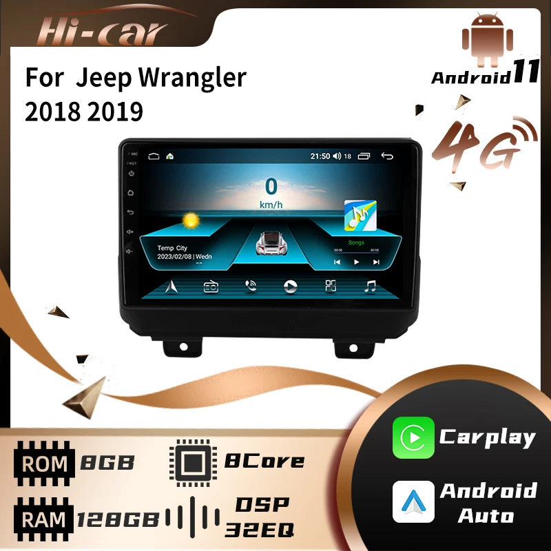 

2 Din Android Car Stereo Radio for Jeep Wrangler 2018 2019 Gps Navigation Car Multimedia Player Head Unit Autoradio Audio Auto