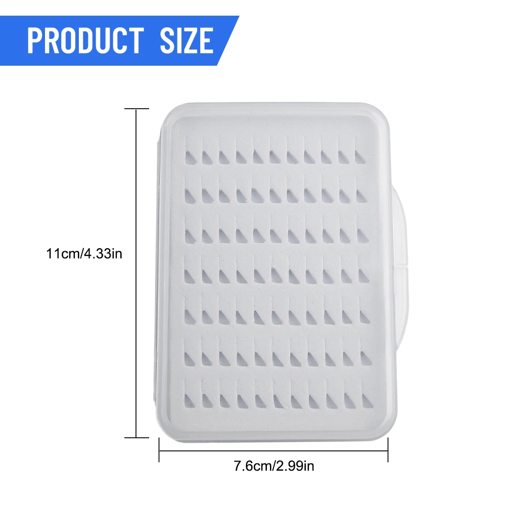 

Fish Hook Tackle Fishing Fly Box PP Portable Slim Storage. Tackle Transparent Waterproof Box Clear EVA Fishing