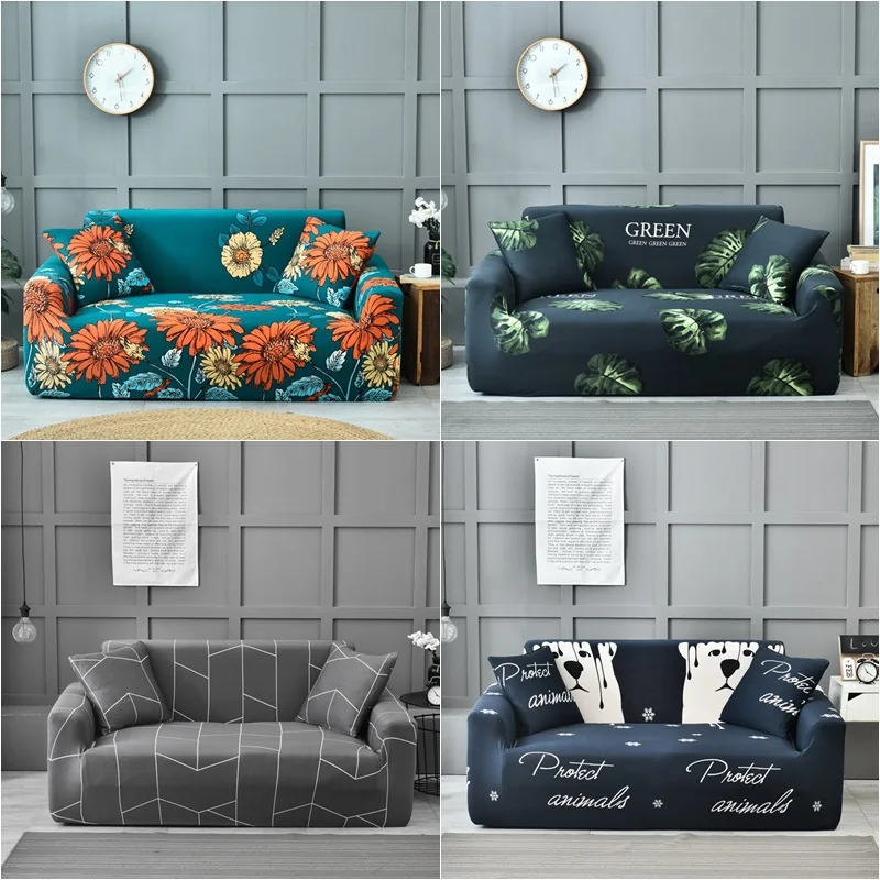 

Растягивающийся чехол для 1/2/3/4-местного дивана из спандекса, L-образный угловой чехол для гостиной, шезлонг, кресло, чехлы для кушетки