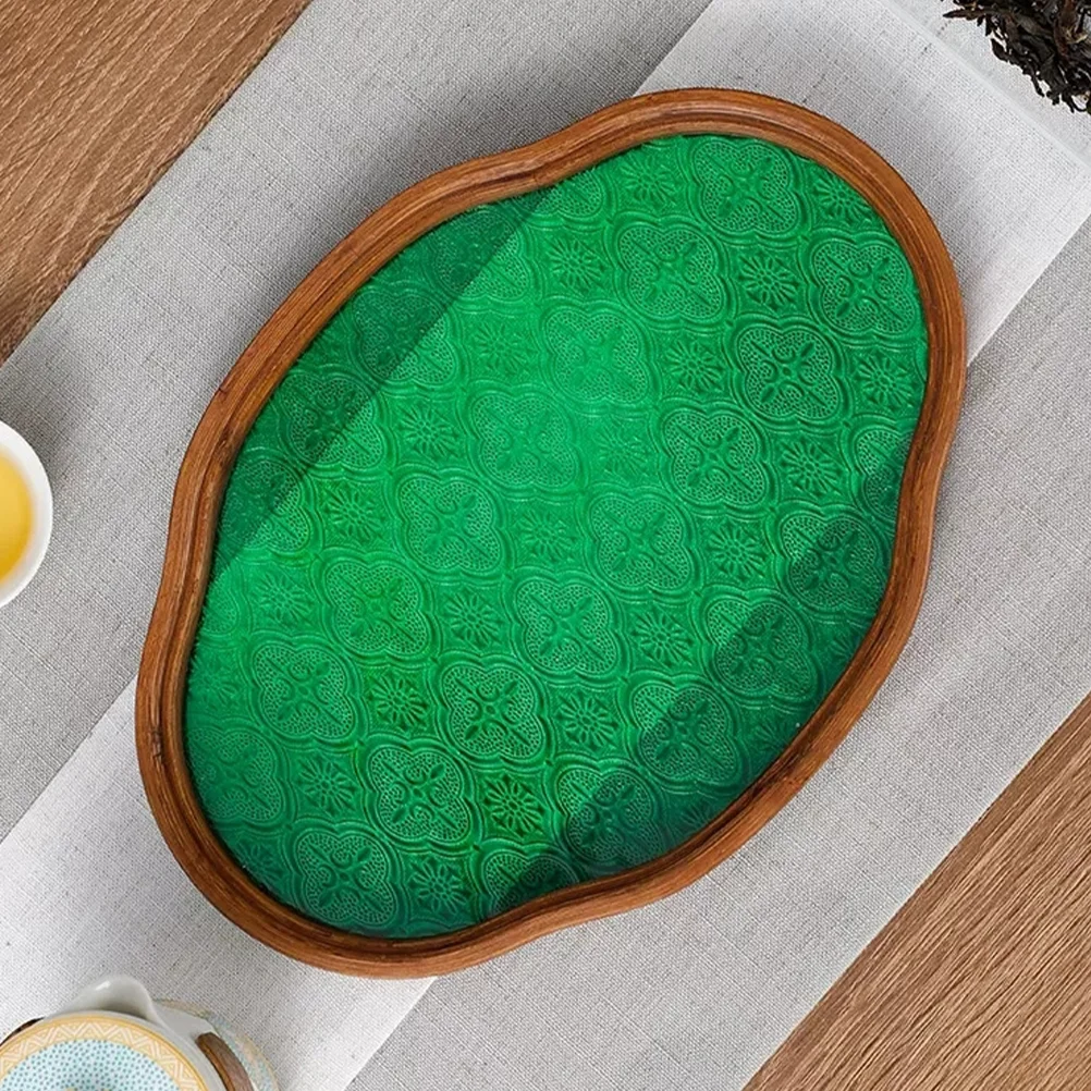 

Decorative Tray Dinner Trays Eating Serving Coffee Table Storage Outdoor Food Glass