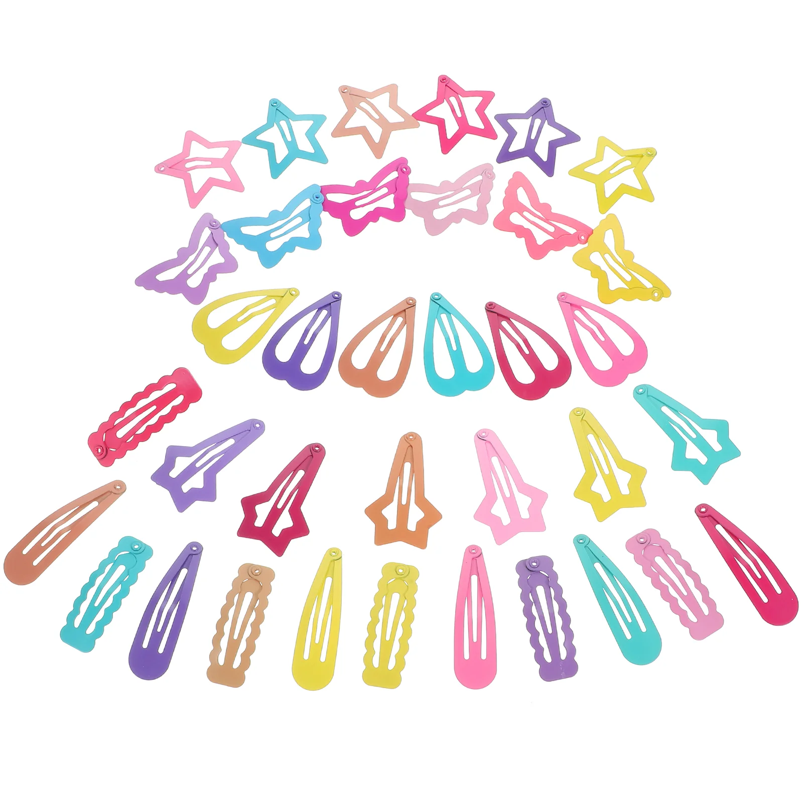 

36pcs Snap Hair Clips Star Heart Hairpins Barrettes Hair Accessories for Women Girl Toddler Kids