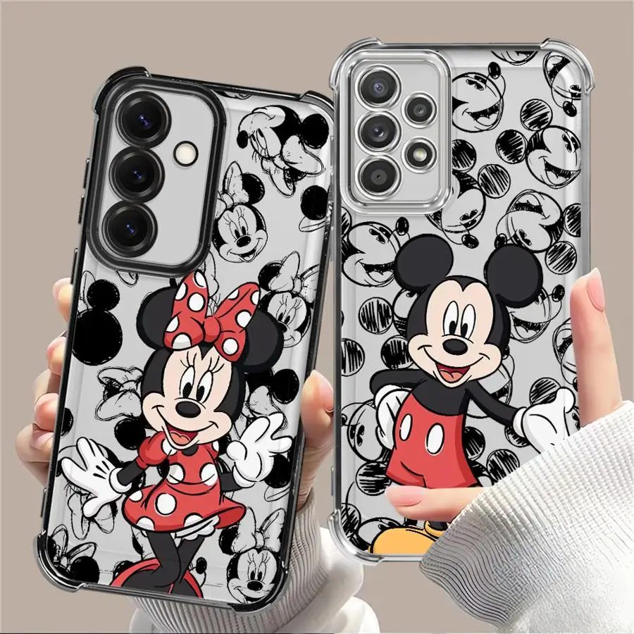Фото Чехол для телефона Samsung Galaxy A24 A52 A17 A33 A25 A13 A35 A36 A21s A16 A26 A15 с рисунком Дисней Микки и Минни №1
