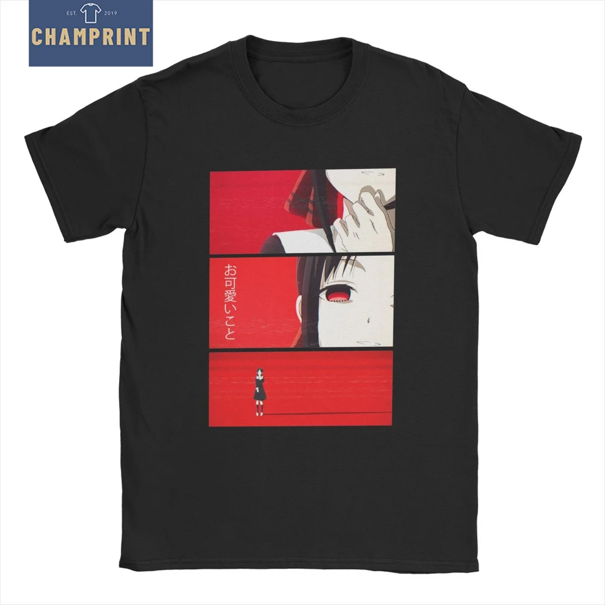 

Kaguya Okawaii Kaguya-sama Love Is War Men T Shirts Anime Hipster Tees Short Sleeve T-Shirts Pure Cotton Plus Size Clothes