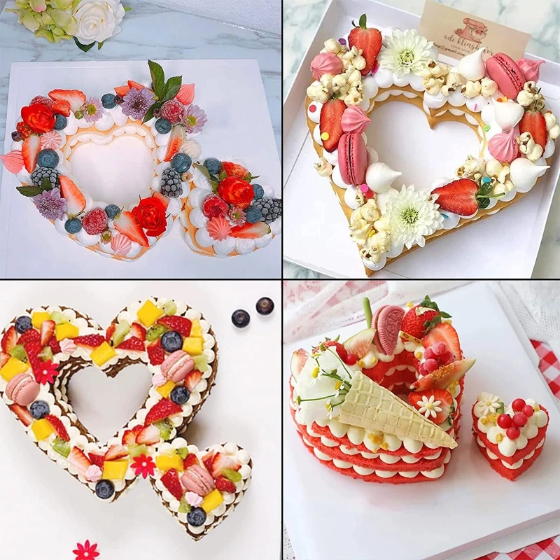 Формы для торта в форме сердца ПЭТ-материал 3D формы выпечки форма на день