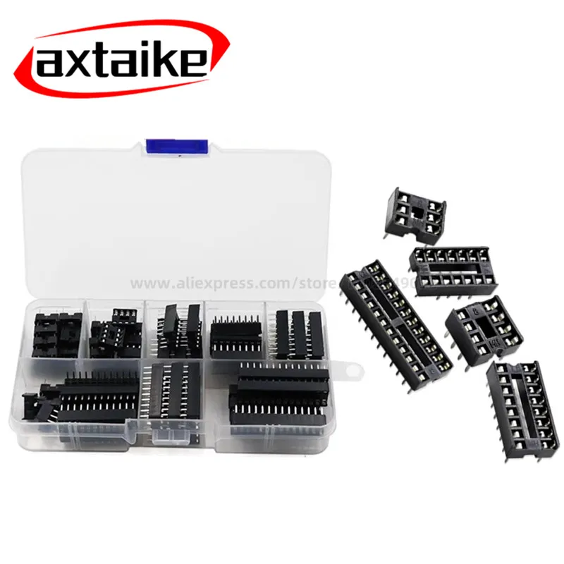 66 шт. адаптер для гнезда DIP IC разъем пайки 6 контактов 8 14 16 18 20 24 контакта 28 комплект