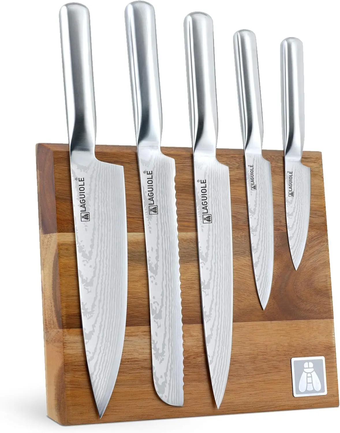 

Набор профессиональных ножей шеф-повара с магнитным держателем для деревянной доски для кухни, набор карманных ножей из ткани для сыра