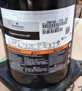 Фото Компрессор Emerson Copeland ZR61KCE-TFD-522 ZR61KC-TFD-522 мощностью 5 л.с. для систем кондиционирования воздуха. №5