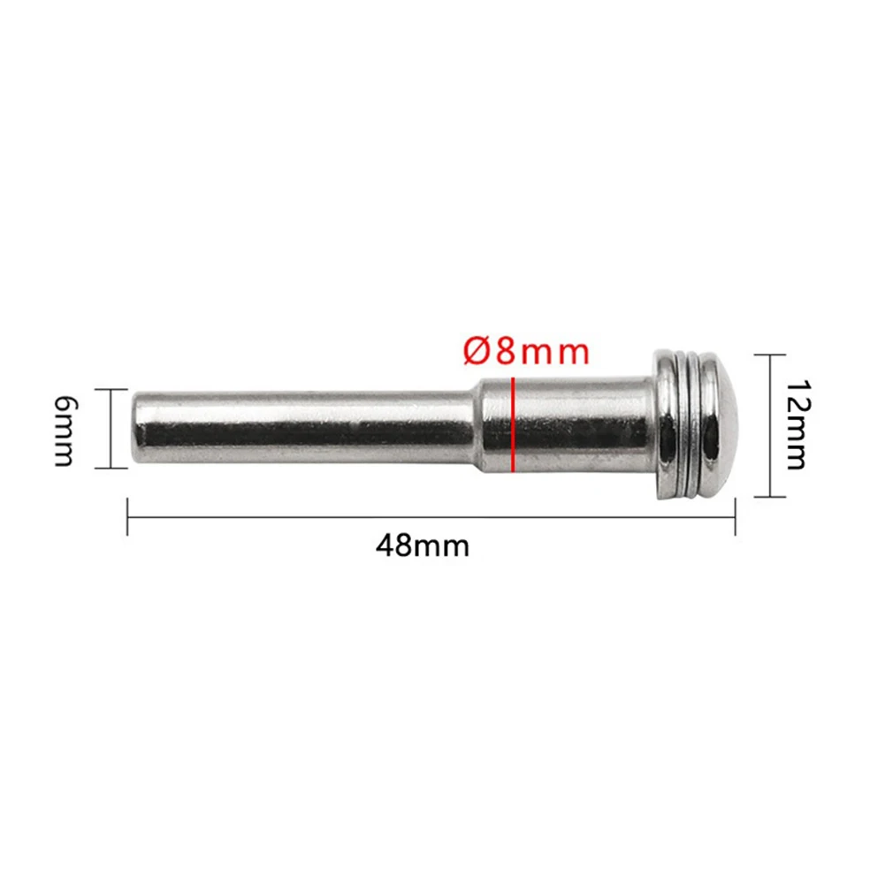 

5pcs 6mm Shank Connecting Rods High Speed Steel For Sandpaper Polishing Papers Sanding Disc Cloth Backed Abrasive Power Tools