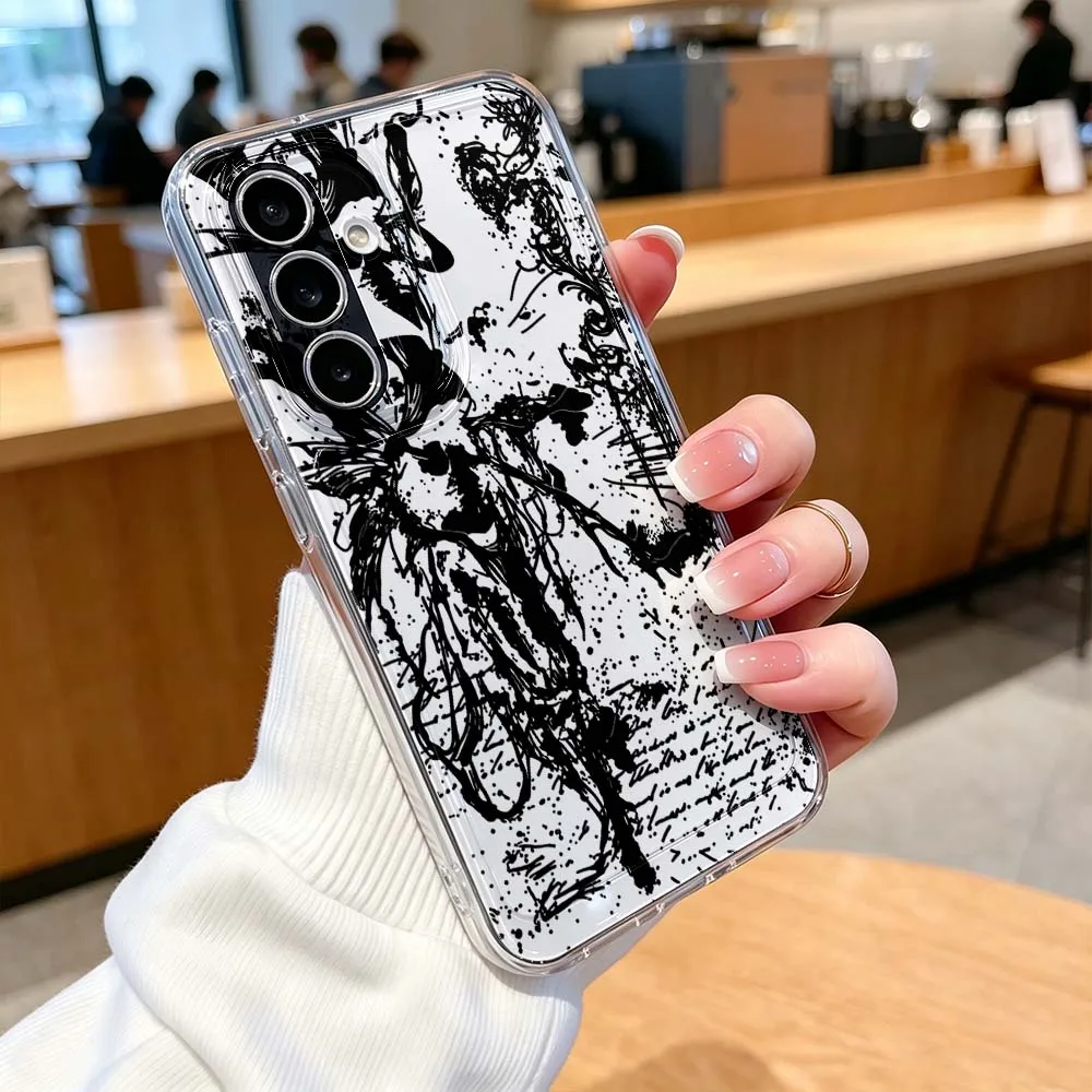 Чехол для телефона с изображением крыльев падшего ангела для Samsung Galaxy A71 A57 A56 A55 A54 A53 A51 A17 A16 A07 A06 A05, прозрачный чехол. (art.: 3920dce333979) - 3920dce333979