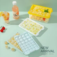 2 in 1 ice ball maker mold press 32 grid ice cube tray with lid food grade ice cream diy tool kitchen accessories