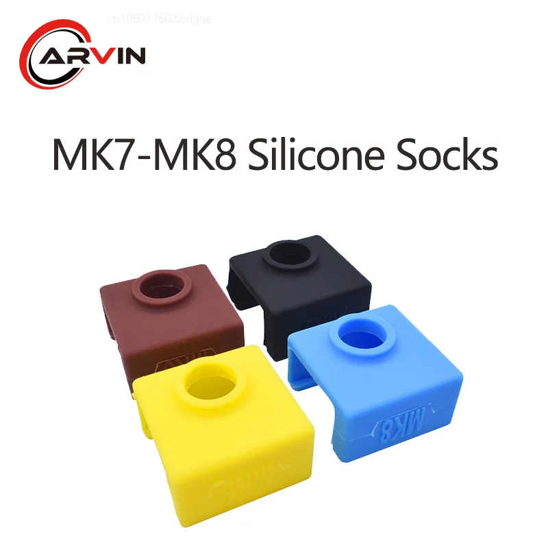 

Детали для 3D принтера MK7 MK8, силиконовый защитный чехол для носков, чехол с подогревом, J-head Hotend MK8, нагревательный блок для принтера ender 3