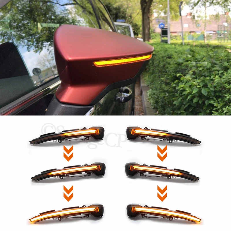 

Side Rearview Mirror Dynamic Blinker Flowing Indicator LED Turn Signal Light For Seat Leon III MK3 5F ST Ibiza MK5 KJ1 Arona KJ7
