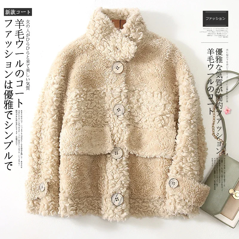 2024 натуральное меховое пальто женская зимняя куртка 100% шерстяные меховые и