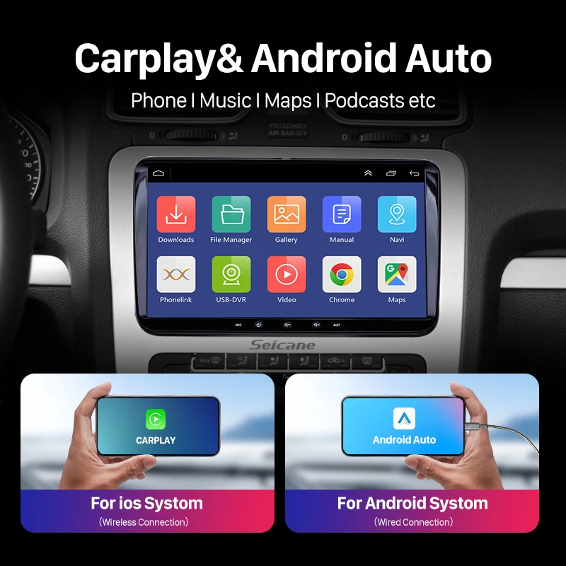 Автомагнитола Seicane Android 13 GPS для Renault Megane 3 Fluence Samsung SM3 2008-2014 стерео мультимедийный