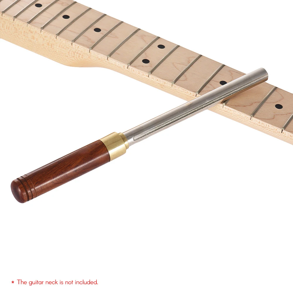 

Guitar Fret Dressing Metal File with 3 Size Edges Wooden Handle Guitar Maintenance Tool Luthier Tool Durable & Quick Polish