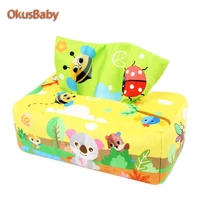 2022 new creative baby cloth simulational tissue box toy toddler education hand eye coordination exercise tissue color learning