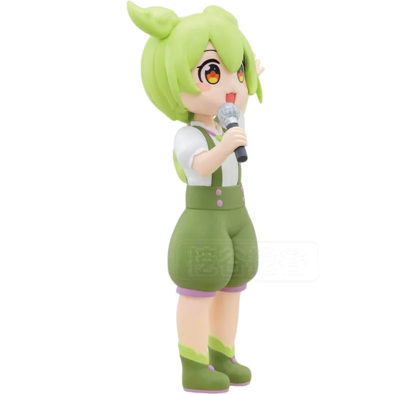 Фото Оригинальная фигурка Bandai Banpresto Zundamon в позе, что она поет, в наличии, модель-игрушка, украшение для рабочего стола, подарок, японская фигурка №3