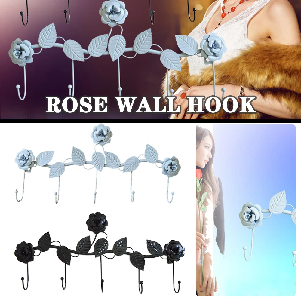 

Rose-shanped Wall Hooks Not Easy To Break For Livingroom Household Hanger Multifunctional Clothes Rack Shelves Товары Для Дома