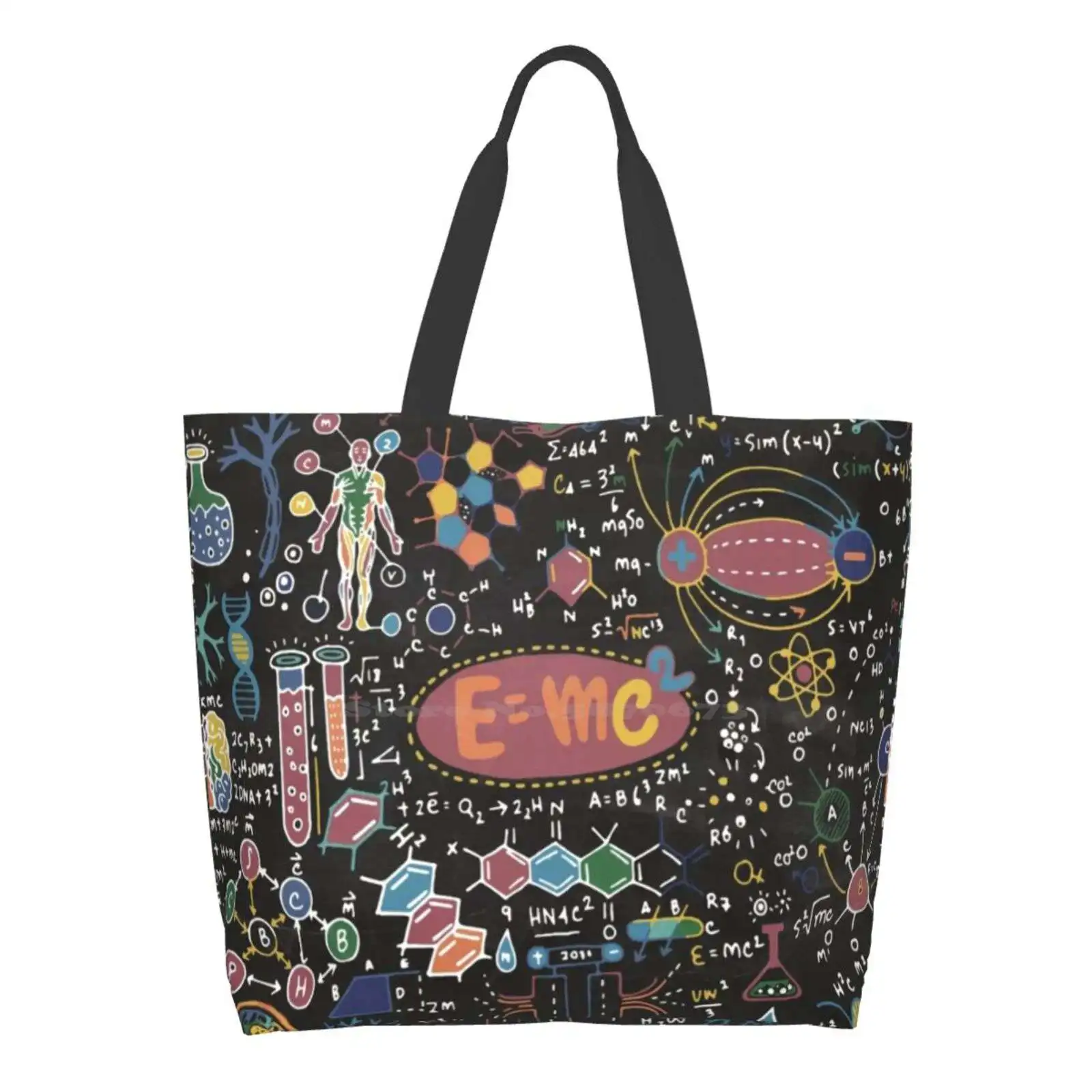 

Science Forever! Shopping Bags Fashion Casual Pacakge Hand Bag Science Formula Nerd Geek Research School Scientist Genes