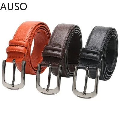 

Designer Brand Male Cowhide Belts Genuine Leather Men Belt High Quality Wide Pin Buckle Cow Genuine Leather