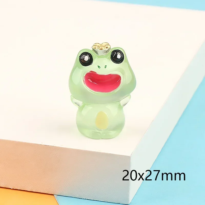 Светящаяся Корона-лягушка фигурки из смолы креативные поделки с мхом настольные