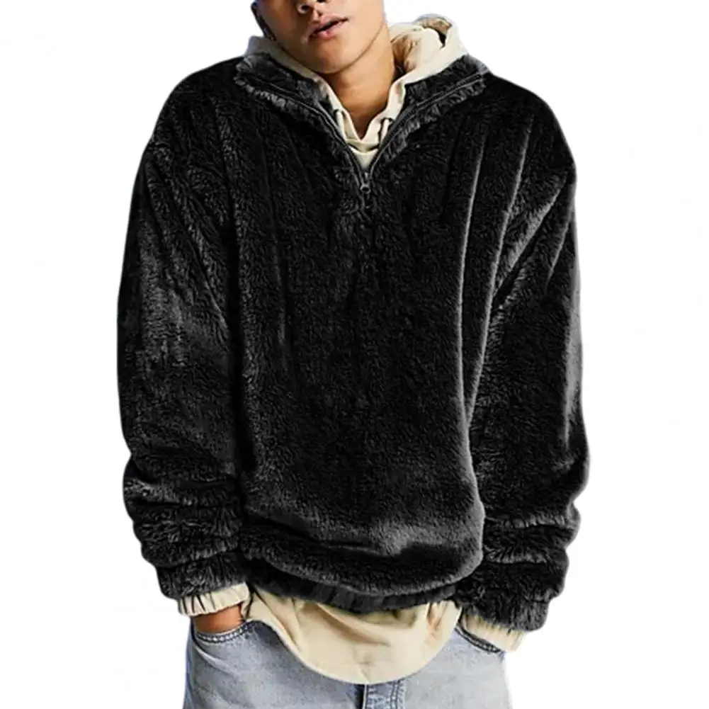 

Women Hoodies Sweatshirt Long Sleeves Pullover Half Zipper Thick Men Korean Autumn/Winter
