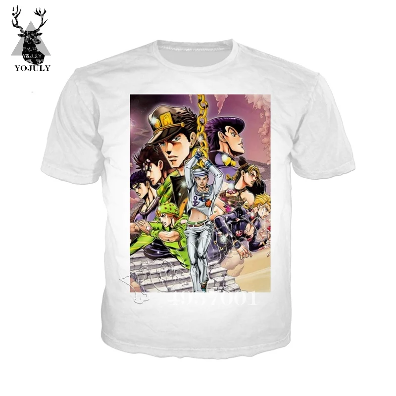 12 YOJULY аниме JoJo невероятное приключение 3D принт в стиле Харадзюку летняя футболка для мальчиков и девочек уличная одежда Забавные топы Для мужчин Для женщин рубашки Y392 - Цвет: 12